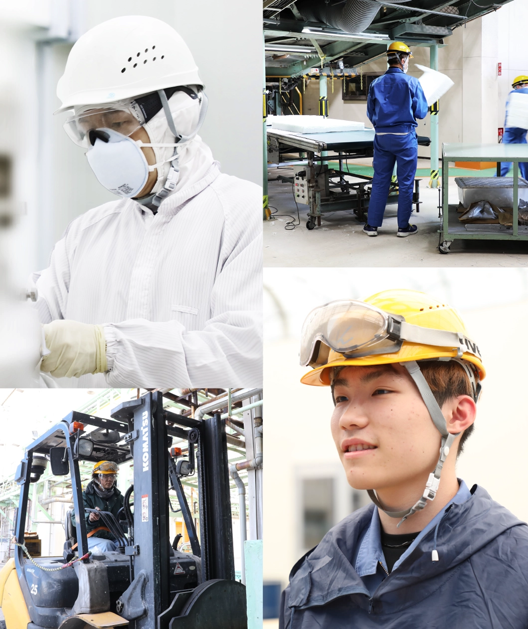 株式会社くきなみ　工場内で作業するフォークリフトと積み荷
